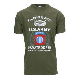 Tee shirt US Army 82nd Airborne parachutiste (Taille 2XL)