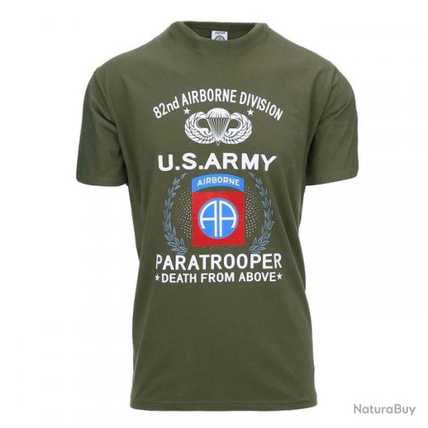 Tee shirt US Army 82nd Airborne parachutiste (Taille 2XL)