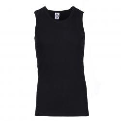 Débardeur Marcel côtelé coton uni (Couleur Noir, Taille 2XL)