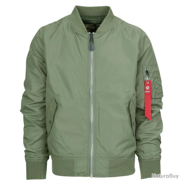 Veste Bombers Aviateur MA1 d t Couleur Kaki