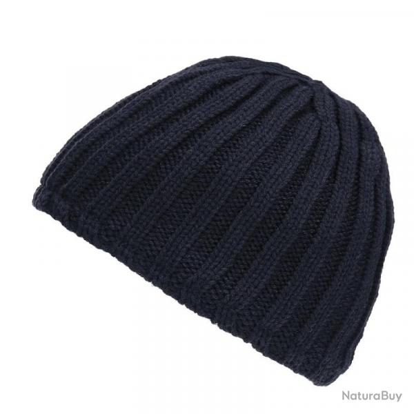 Bonnet tricot épais doublé polaire (Couleur Marine)