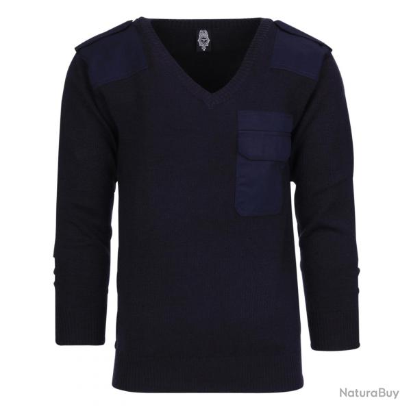 Pull col V 50 laine Couleur Marine