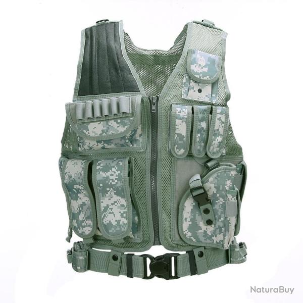 Gilet tactique prdator (Couleur Camouflage ACU)