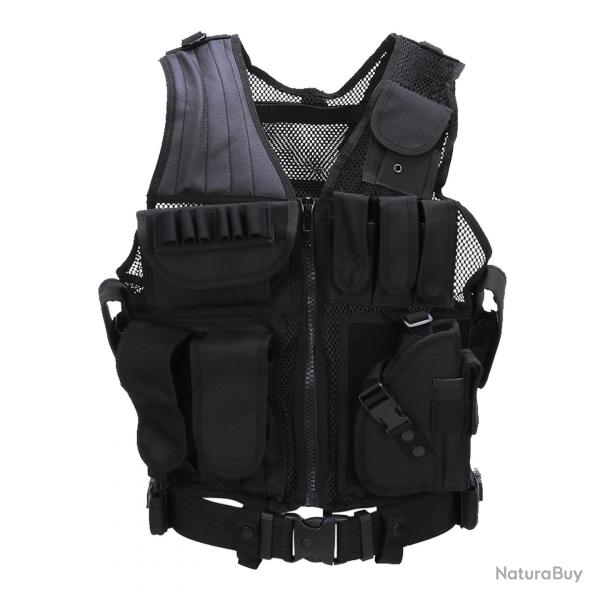 Gilet tactique prédator (Couleur Noir)