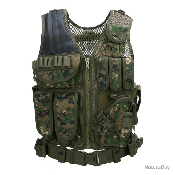 Gilet tactique prédator (Couleur Camouflage Digital)