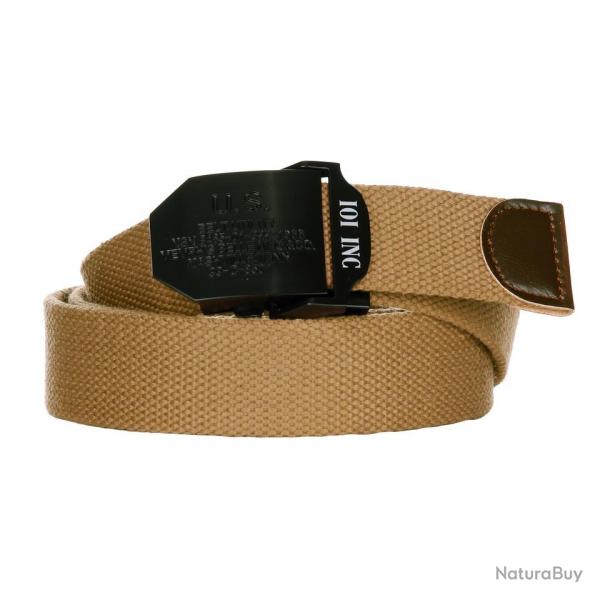 Ceinture toile 35mm US (Couleur Coyote, Longueur (cm) 130)