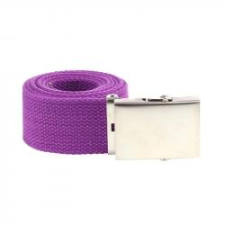 Ceinture toile 40mm avec boucle chromée (Couleur Violet)