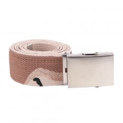 Ceinture toile 40mm avec boucle chromée (Couleur Camouflage Désert 6clr)