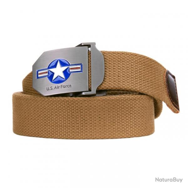 Ceinture toile 35mm US Air Force WWII Couleur Coyote