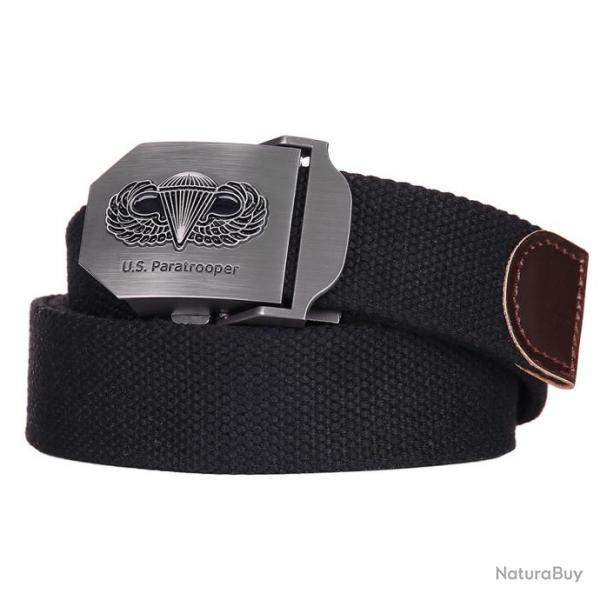 Ceinture toile 35mm US Paratrooper Couleur Noir