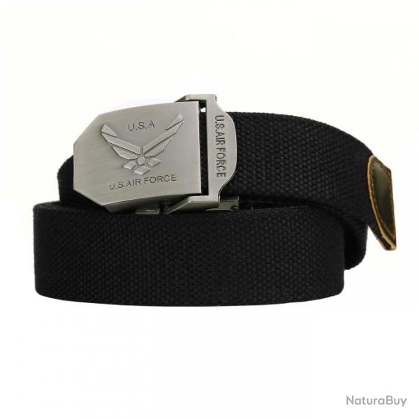 Ceinture toile 35mm US Air Force Couleur Noir