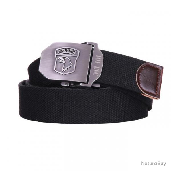 Ceinture toile 35mm Airborne Couleur Noir