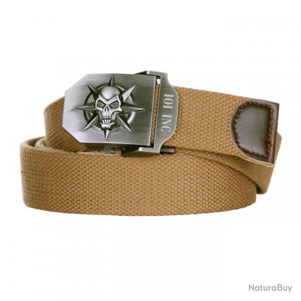 Ceinture toile 35mm Skull Star Couleur Coyote