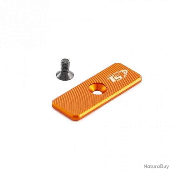 Bouton de dverrouillage surdimensionn trou central 42mmx16mm - TONI SYSTEM - Orange
