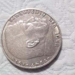 2 reichsmark Paul von Hindenburg 1938 A argent