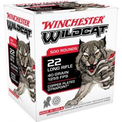 Munitions 22lr Winchester Wildcat cal. 22lr 40gr par 500