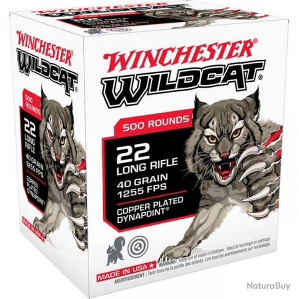 Munitions 22lr Winchester Wildcat cal. 22lr 40gr par 500