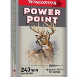 Munitions WINCHESTER cal.243win super x power point 100gr par 20