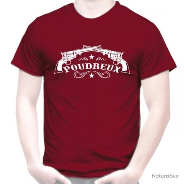 TEE SHIRT - POUDREUX - Tir poudre noire Revolver  amorce 1075 Remington Army Colt calibre 36 cal.44