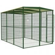 Jopassy Poulailler, 3 x 4 x 2 m, enclos en métal, cage à poules, volière  avec bâche de toit, enclos pour animaux de compagnie, poules, volailles