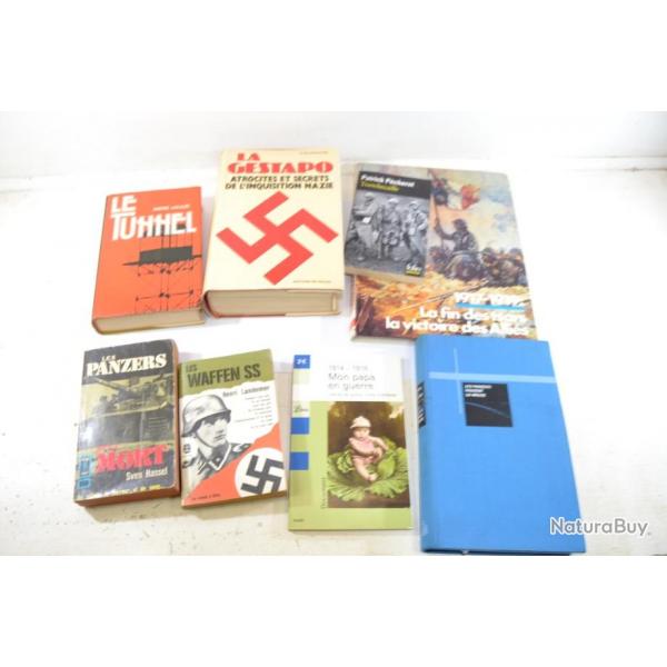 Lot livres Premire et Deuxime Guerre Mondiale. La Gestapo, les Panzers passent la Meuse, Le Tunnel