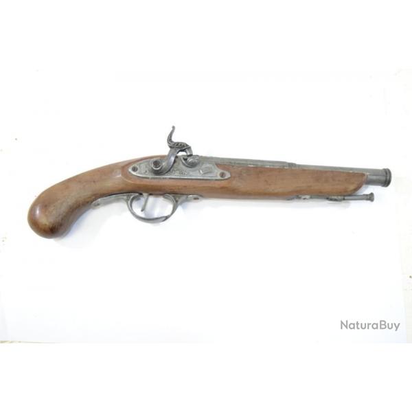 Rplique bois - zamac pistolet  poudre noire 1867. Reconstitution historique, dco,