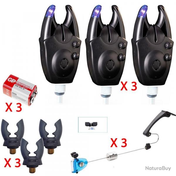 Pack 3 dtecteurs de touches + 3 swingers + 3 supports