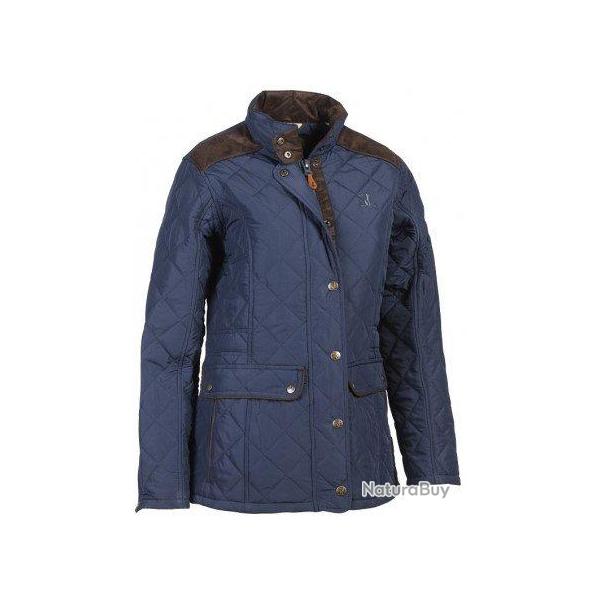 Veste matelasse femme Edinburgh bleue PERCUSSION