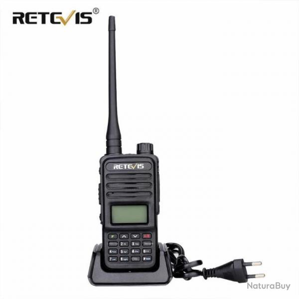 Retevis RT85 Talkie Walkie Dual Bande Radio Bidirectionnelle metteur Recepteur VHF/UHF Noir Camping