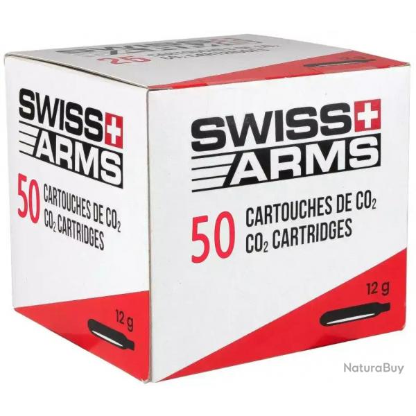 Lot de 50 Cartouches CO2 12g Swiss Arms