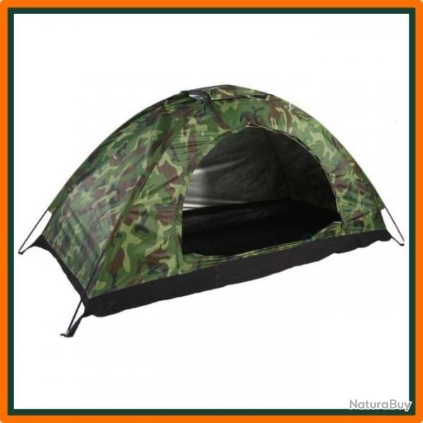 Tente dme pour 1 personne - Camouflage - Waterproof - Protection UV - Moustiquaire - Sac