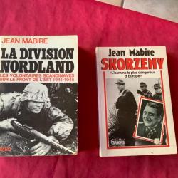 Lot de deux livres de Jean Mabire, la division Nordland et Skorzeny