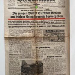Journal Allemand ww2 Der Alemanne Kampfblatt Nationalsozialisten Oberbadens 1 octobre 1942