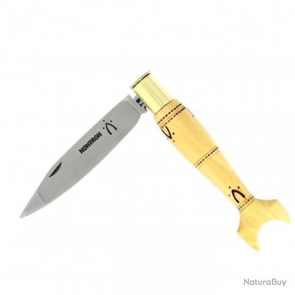 Couteaux Nontron en buis n25 queue de carpe lame inox 9 cm