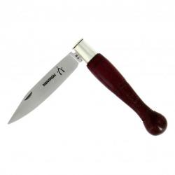 Couteau Nontron en bois d'Amarante manche boule lame inox 9cm
