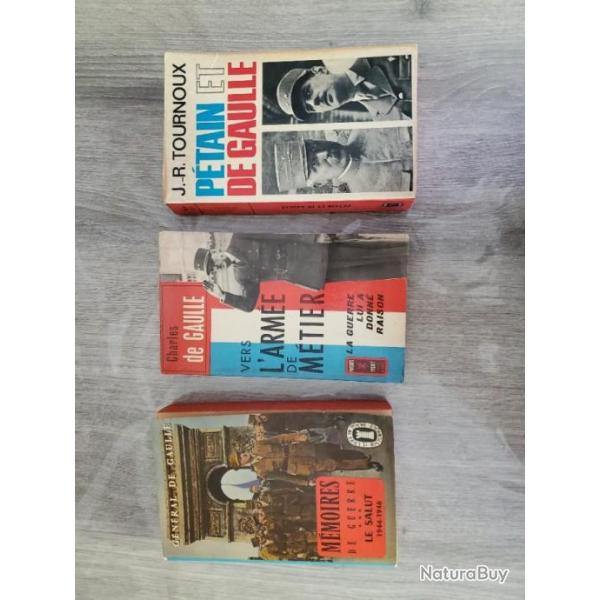 3 livres sur le Gnral De Gaulle