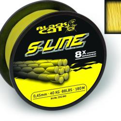 Tresse Black Cat S-Line Jaune 250M 40Kg