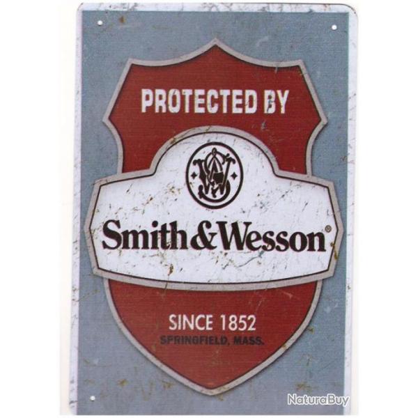 PLAQUE METAL PROTECTED BY SMITH et WESSON