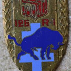 126° Régiment d'Infanterie, ORADOUR émail, 2 boléros