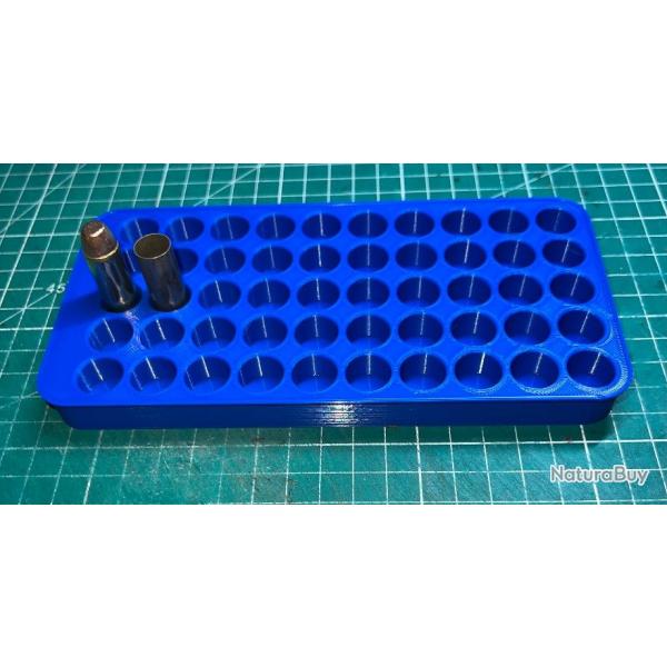 Plateau de rechargement bleu optimis pour le 44 remington magnum / 44 spcial
