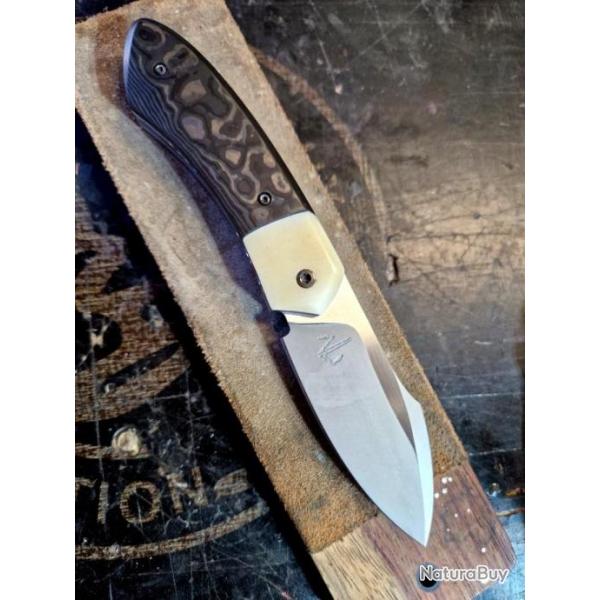 Couteau artisanal franais Liner lock front flip