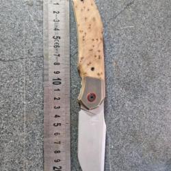 Couteau artisanal Liner lock front flip
