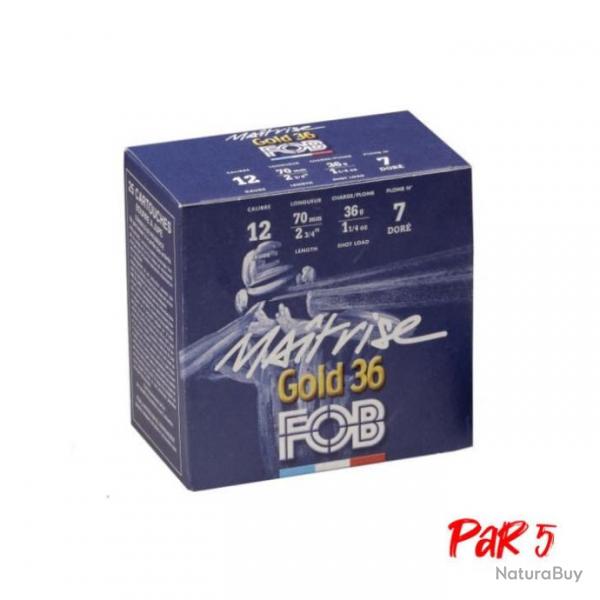 Cartouches FOB Maitrise Gold 36 - Cal.12/70 - 36 g / 6 / Par 5