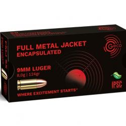 Munition Geco 9mm Luger FMJ Sintox 8g 124gr x1 boite