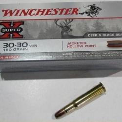 1 boite neuve de 20 cartouches  de calibre 30-30 winchester , Winchester Hollow Point 150 grains
