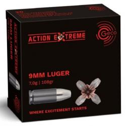Munition Geco 9mm Luger Action Extreme 7g 108gr x5 boites