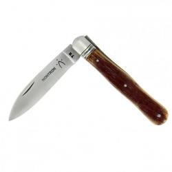 Couteau Nontron Violon en chene de barrique lame inox de 8 cm