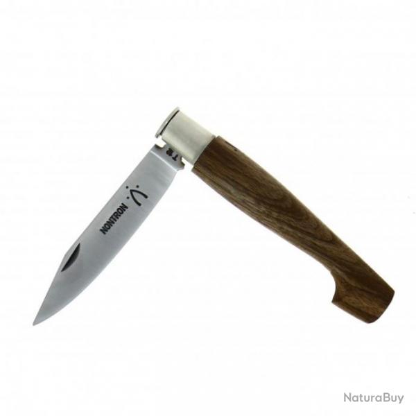 Couteau Nontron en Noyer N 25 manche sabot lame inox 9 cm