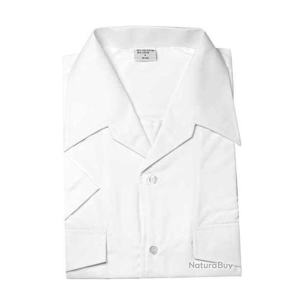 Chemisette col transformable blanche Homme T1