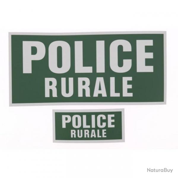 Panneau velcros rtro Police Rurale Vert
